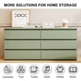 thumbnail image 5 of Aukfa Modern 6-Drawer Dresser Chest of Drawers Storage Cabinet for Bedroom Living Room, Green, 5 of 8