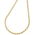 thumbnail image 2 of 10K Yellow Gold Diamond Cut Barrel Chain 2.75mm Necklace Oval Bead 26 Inch, 2 of 7
