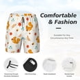 thumbnail image 3 of Fotbe Squirrel Maple Leaves And Nuts Men’s Swim Trunks Quick Dry Swim Shorts Board Shorts with Mesh Lining-XX-Large, 3 of 9