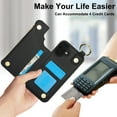 thumbnail image 6 of Allytechgroup iPhone 16 Plus Wallet Case, RFID Blocking Zipper Pocket Ring Holder Kickstand Bumper Shockproof Portable Durable Phone Case for Apple iPhone 16 Plus, Black, 6 of 8
