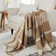 JOY Luxury Better Blanket Plaid Cotton & Cashmere Throw_626405276