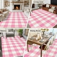 thumbnail image 6 of 5x8 Area Rugs for Living Room, Pink Buffalo Check Non Slip Area Rugs for Kitchen Bedroom Entryway, Valentine's Day Modern Rustic Plaid Washable Carpet Runner Rug Floor Mats for Bedroom Home Decor, 6 of 9