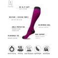 thumbnail image 6 of Gustave 2Pairs Knee High Graduated Compresion Socks 15-25mmHg Athletic Running Socks for Nursing Travel Medical Compression Stocking "Rose Red, S/M", 6 of 10