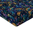 thumbnail image 4 of Ambesonne Nature Fitted Sheet, Leaves Colorful Abstract, Twin Size, Pale Orange Teal and Green, 4 of 5