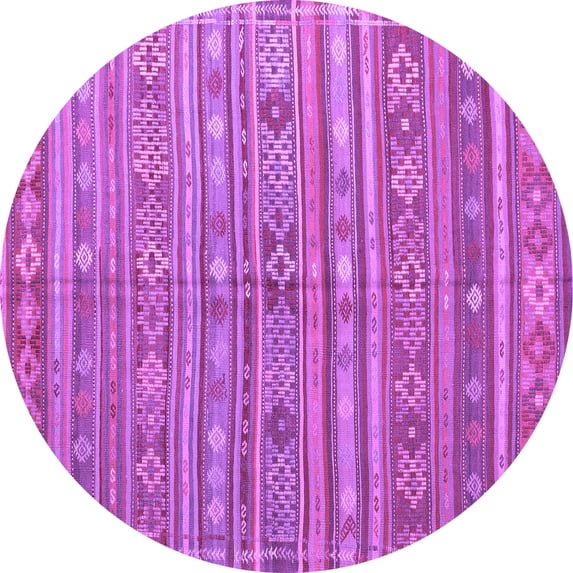 Ahgly Company Indoor Round Persian Purple Traditional Area Rugs, 7' Round
