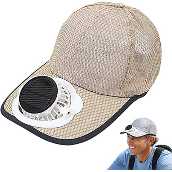 Solar & USB Rechargeable Baseball Cap with Built-in Fan, Breathable Outdoor Sports Sun Hat, Ventilated Cooling Peaked Cap for Daily Activities