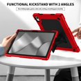thumbnail image 2 of JBuwsdan for onn 11" Core Tablet (2026 Model) Tablet Case,for Onn 11 Tablet Pro 2024 Model Case,Heavy Duty Protective Case with Kickstand Shoulder Strap Case(Red/Black), 2 of 5