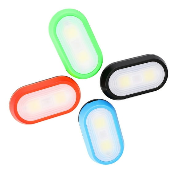 GARVALON 4Pcs Slim Square LED Safety Light Water-Resistant Strobe for Bikes and Runners
