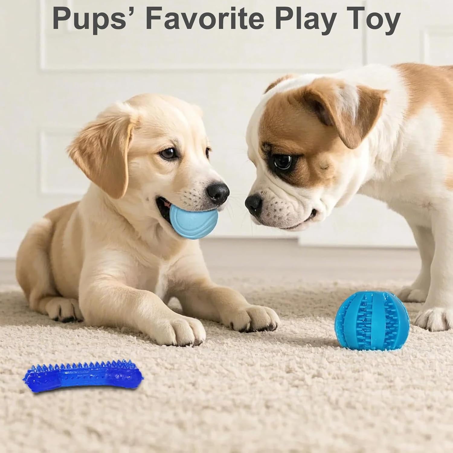 Puppy Chew Toys 20 Pack for Teething and Fun, Dog Toys for Small Puppies Bulk with Various Rubber Rings, Ropes and Balls for Interactive Play, Teeth Cleaning & Relief