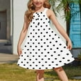 thumbnail image 5 of Ashirexll Teen Summer Dresses, Girls Summer Dress, 2-12Y Girls' Sleeveless Round Neck Summer Fashion Casual Button Dresses with Pockets, 5 of 7