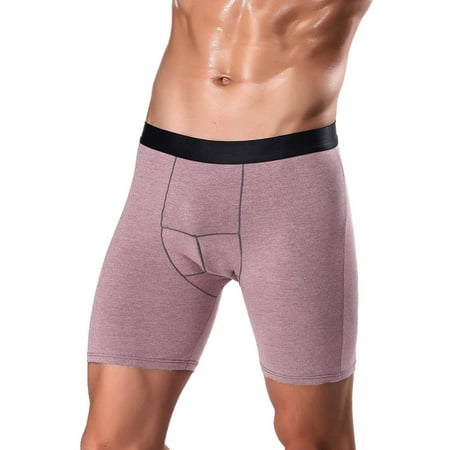 Tuscom Fashion Men's Sports Long Gentleman Running Underwear Wear Leg Boxer (Best Male Underwear For Running)