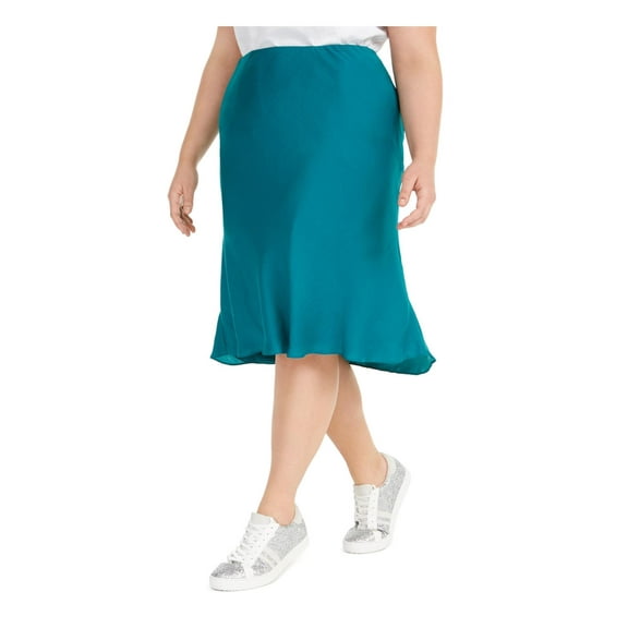 INC Womens Plus Solid Biased Cut Skirt