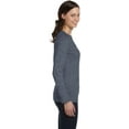 thumbnail image 4 of BELLA+CANVAS T-Shirt Jersey à Manches Longues pour Femmes, P, Gris Chiné Foncé, 4 of 4