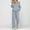 Blue, variant on Two Piece Outfits Half Zip Sweatshirt Sweatsuit Sets For Women Matching Set Wide Leg Sweatpant Tracksuit Dressy Pant Suits for A Wedding for Women Womens Jumpsuit for Wedding Guest Outfit for Party