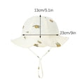 thumbnail image 3 of Penkiiy Baby Hats Bucket Hat Toddler Baby Summer Sun Protection Fashion Print Outdoor Sun-hat Cute Sunscreen Hat Cap Beige Hat for 3-12 Months, 3 of 4