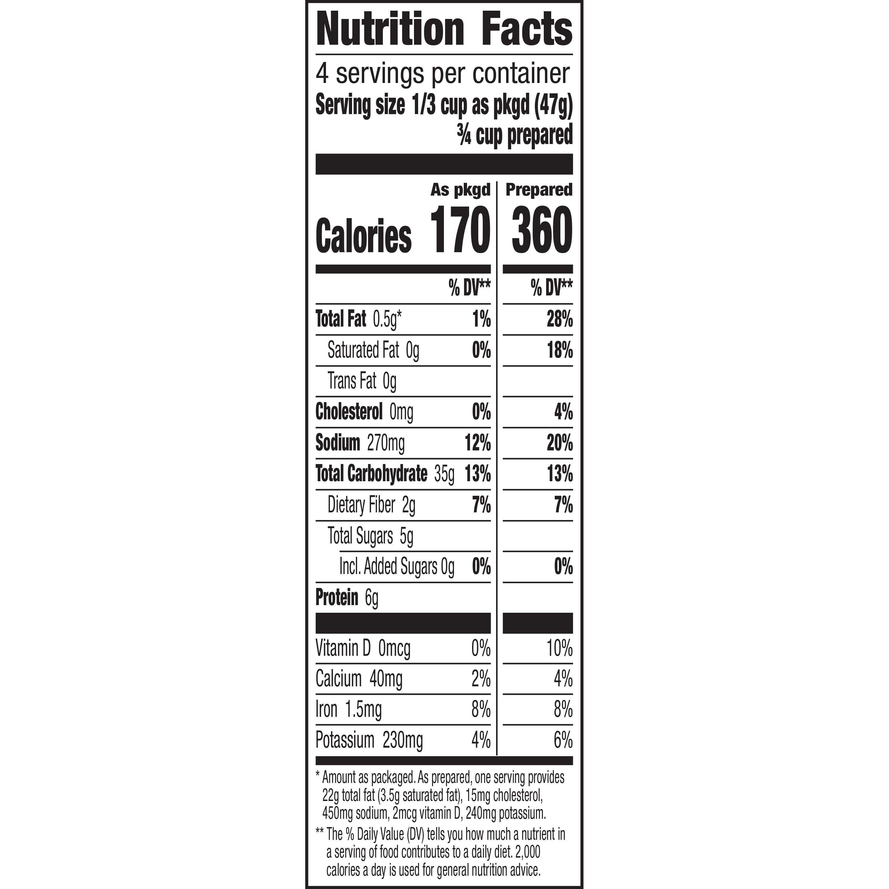 Suddenly Salad Creamy Macaroni Pasta Salad Mix with Peas & Seasoning, 6.5 oz Box