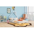 thumbnail image 3 of Euroco Full Size Wood Floor Bed for Kids Room, White, 3 of 10