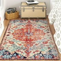 Wonnitar 5'x7' Area Rug for Living Room Large Bohemian Washable Bedroom Rug Soft Non-Slip Dining Room Mat Indoor Throw Nursery Floor Carpet for Guest Room Entryway