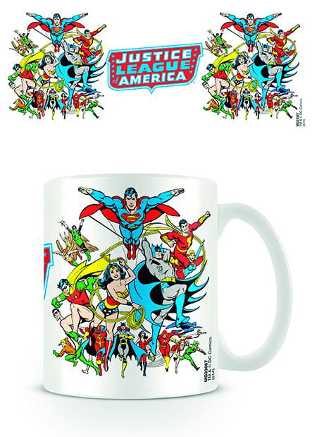 25568 Wonder Woman Batman Superman Flash 16oz Travel Mug Cup Super Friends 