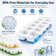 thumbnail image 3 of NIUTA® Ice Cube Tray with Lids, 4-Pack Stackable Freezer Trays with Easy-Release Silicone Bottoms, BPA-Free Ice Molds for Cocktails, Coffee, Kitchen and RV, 3 of 7