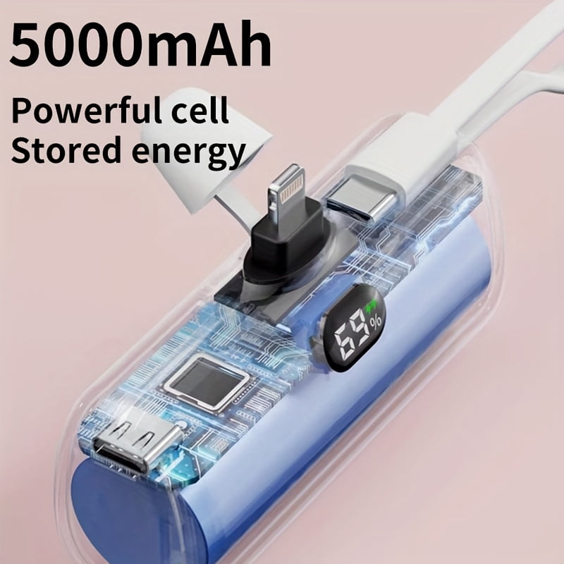 General 5000Mah Portable Charger, Ultra-Compact Battery Pack Travel Phone Charger, Compatible with Iphone 14/13/12/11/X/8/7 Pro Max/Ipad Pro Series, Emergency Power Pocket Power Bank