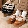 thumbnail image 4 of Zapatillas para uso al aire libre en invierno, zapatos de algodón con lazo de interior de suela gruesa, zapatillas bajas de algodón cálidas de terciopelo de invierno para mujer, 4 of 5