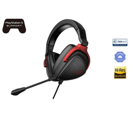 ASUS ROG Delta S Core Wired Gaming Headset (Lightweight 270g, 7.1 Surround Sound, 50mm Drivers, Discord Certified Mic, 3.5mm,For PC, Switch, PS4, PS5, XBOX, and Mobile Devices)- Black