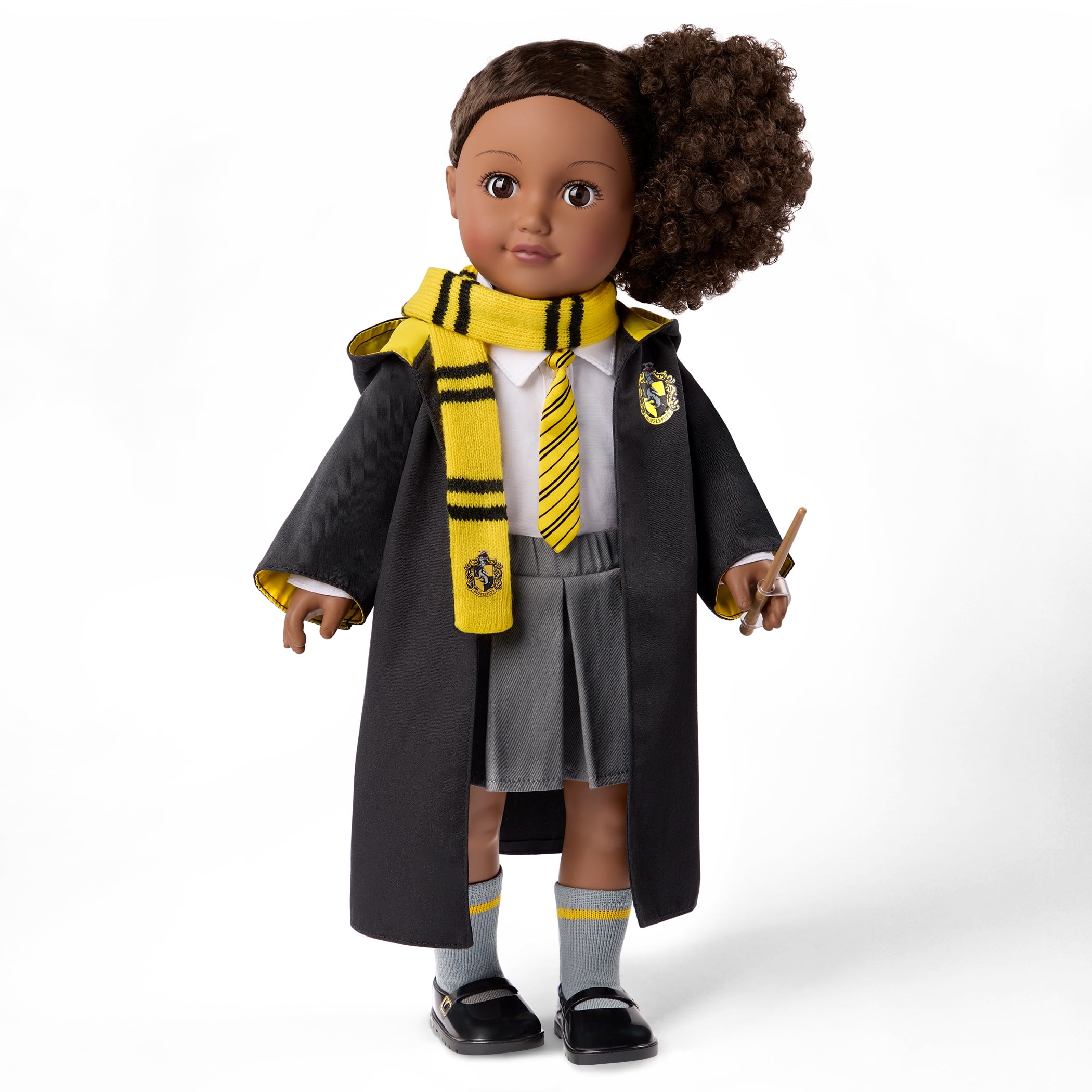 Harry Potter ™ Hufflepuff ™ School Uniform with Wand for 18inch Dolls Toys Kids 5 Years +  (图3)