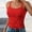 Red, variant on Women'S Tanks Camis Spaghetti Strap Neck Ribbed Tank Tops Slim Fitted Camisole Basic Sleeveless Layering Shirts Red M