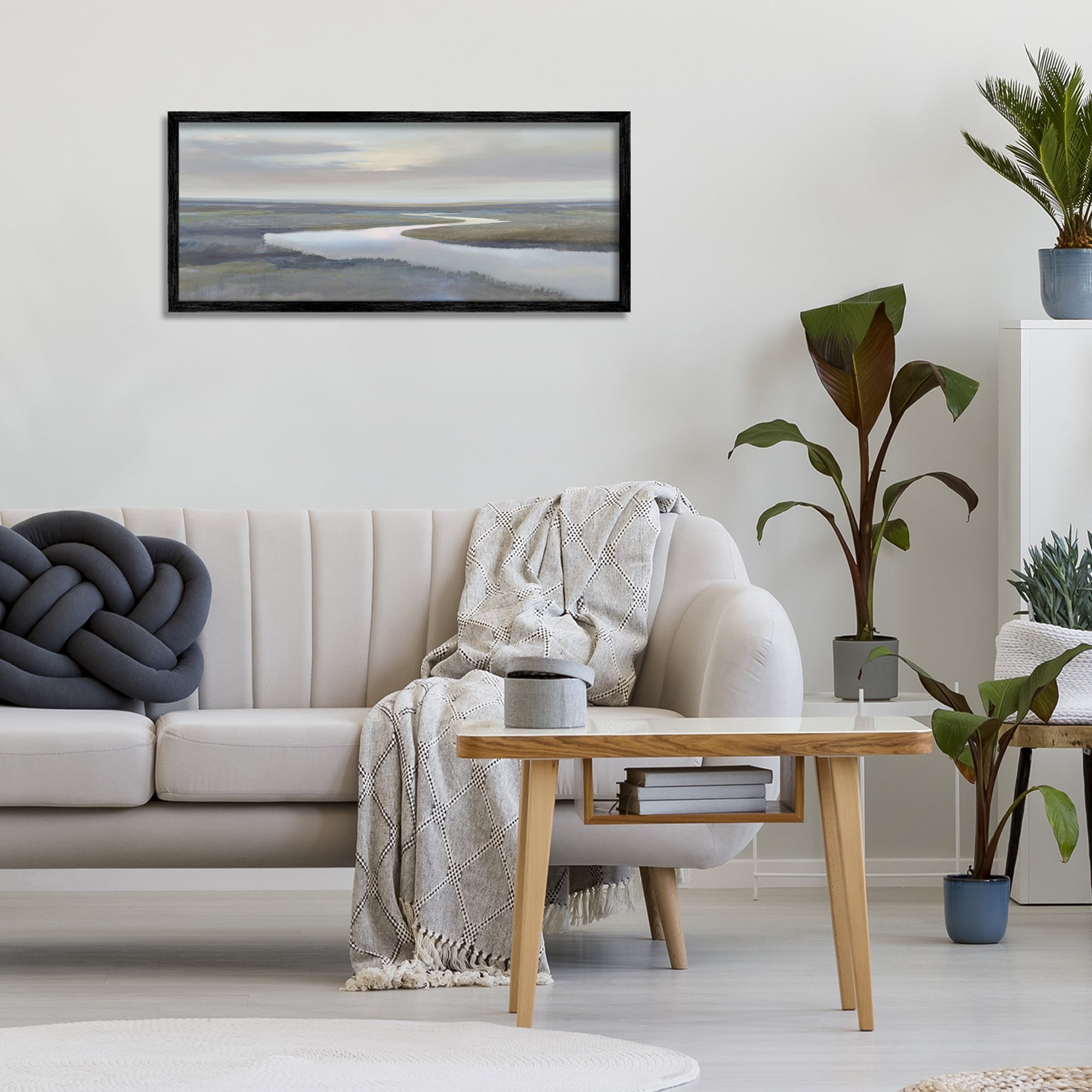 Stupell Industries Foggy Riverbend Atmosphere Black Framed Giclee Art, design by Christy McKee