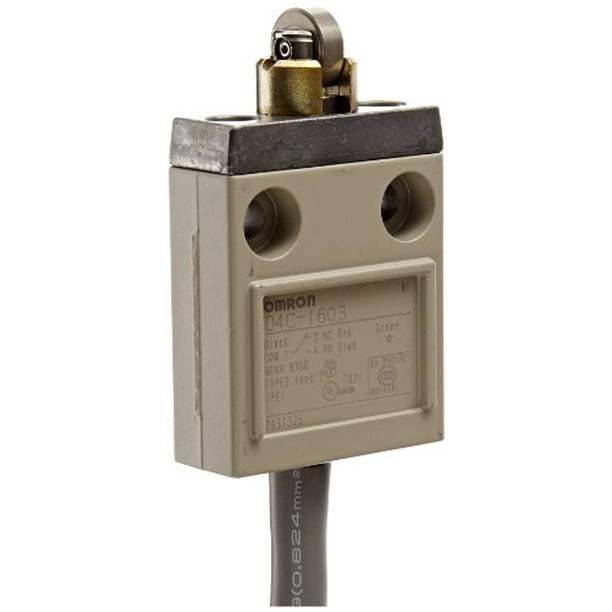 Omron D4C1603 Compact Enclosed Limit Switch, Crossroller Plunger, High