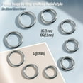 thumbnail image 3 of G23 Titanium 8G 10G 12G Septum Rings Jewelry Nose Hoops Clicker Ear Weights for Stretched Ear Piercing Jewelry 10mm 12mm 14mm Black Silver, 3 of 6