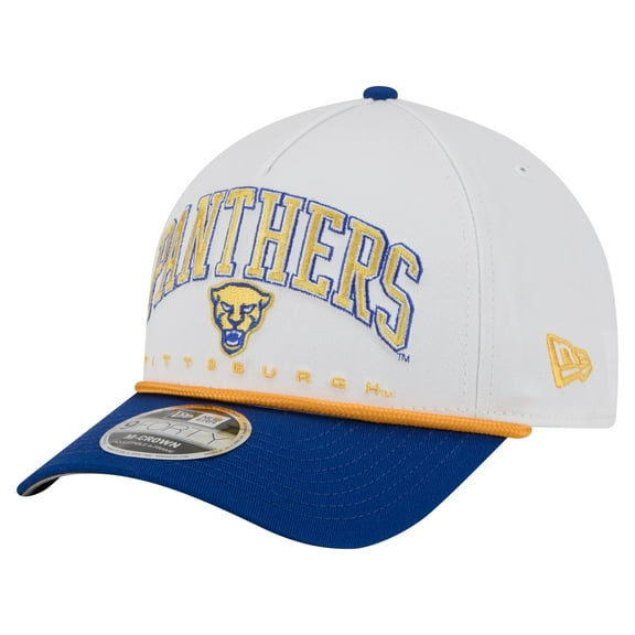 Men's New Era White/Royal Pitt Panthers Arch Two-Tone Rope 9FORTY A-Frame M-Crown Adjustable Hat
