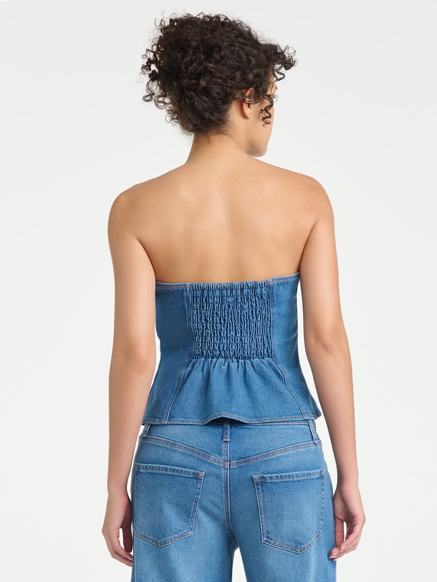 Sofia Vergara Women's Buttoned Tube Top, Sizes XS-XXL