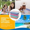 thumbnail image 5 of Kaufman - Striped Sand Free Fouta Oversized Beach Towel - 4 Pack | 36 x 70 Extra Large Beach Towel | Quick Dry Beach Towels for Travel | Cotton XL Luxury Beach Towels, 5 of 8