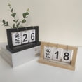 thumbnail image 4 of Wooden Desk Calendar Perpetual Calendar Desk Ornament Reusable Standing Calendar With Wooden Frame Flipchart, 4 of 7