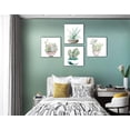thumbnail image 3 of Succulent Plants Bathroom Decor Wall Art, Green Cactus Pictures Canvas Print, Botanical Paintings for Bedroom Living room Office Decoration - 12" X 12", 3 of 6