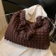 thumbnail image 1 of Burbuja Satchel Bag Candy Colors Knitted Bag Nylon Color sólido Bolsa (Retro Green) Sywqhk Para Estrenar, 1 of 5