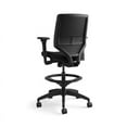 thumbnail image 6 of HON Solve Task Stool, Upholstered Back - Black Seat - 5-star Base - 29.8" Width x 28.8" Depth x 52.8" Height, 6 of 14