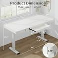 thumbnail image 6 of Homall 55x24"Electric Height Adjustable Standing Desk with Drawer and Charging Ports, Ergonomic Office&Home Computer Desk, White, 6 of 7