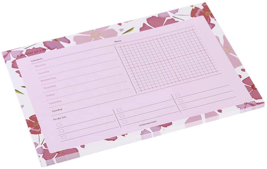 weekly-planner-simple-classic-portable-schedule-paper-notes-flower