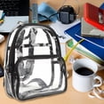 thumbnail image 3 of Mochila Transparente Pequeña, Impermeable, Aprobada Por El Estadio, Correa Transpirable Ajustable, Mochila Transparente De PVC Para La Playa Para El Trabajo, 3 of 7