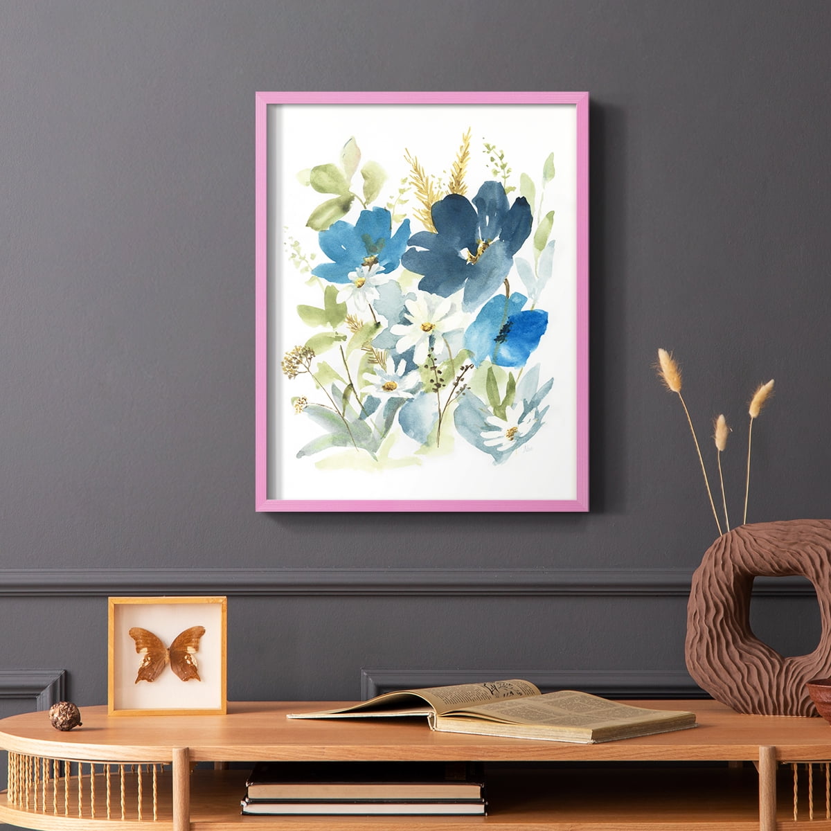 Wild Medley II Framed Print in Pink Solid Wood 11 x 14 Framed Print