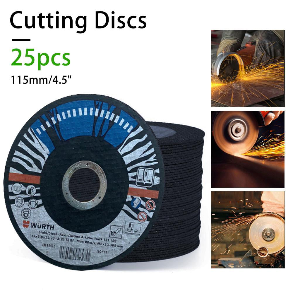 25 x 115mm 4.5" Ultra thin Metal Cutting Blade Disc 1/2" Steel & Stainless 