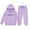 Purple, variant on Girls 2-Piece Long Sleeve Hoodie and Pants Set, Letter Print Casual Outfit for Fall and Winter - Girls' Clothing Sets
