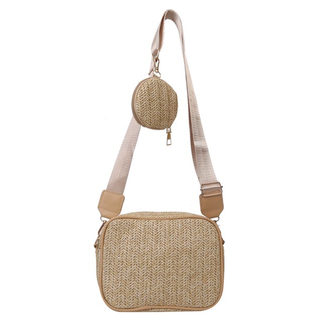 Bolso de mano para mujer, bolsos casuales de paja, bolsos de moda, bolsos cruzados