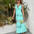 thumbnail image 3 of Pickleball shirt Peace love pickle funny Pickleball Pickleball vintage Pickleball Designs Sleeveless Dress Dresses gala, 3 of 6