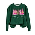 thumbnail image 2 of Babysbule Christmas Shirts for Women Printed Round Neck Long Sleeved Loose Fitting Sweater Tops Fashion, 2 of 4