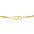 thumbnail image 2 of Sterling Silver Italian 18k Yellow Gold Plated 1.5mm/2.3mm Solid Diamond-Cut 18" Rope Chain, 2 of 7
