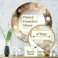 thumbnail image 3 of Designart "Abstract Fluidity Brown Cream Elegance" Abstract Round Wall Mirror - Modern Oval Printed Decorative Oversized Mirror - Multiple Color Options, 3 of 4